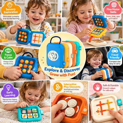 Montessori Busy Cube Toy for Toddlers – Interactive Sensory Activity Toy, Fine Motor Skills Training & Early Learning Educational Toy